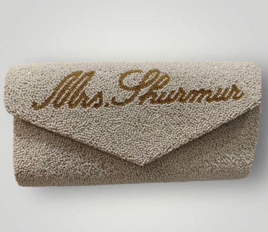 Envelope Monogram Clutch