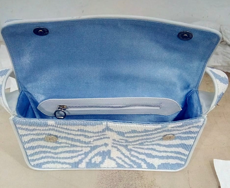 Custom Beaded Formal shoulder Handbag - clutchhitz