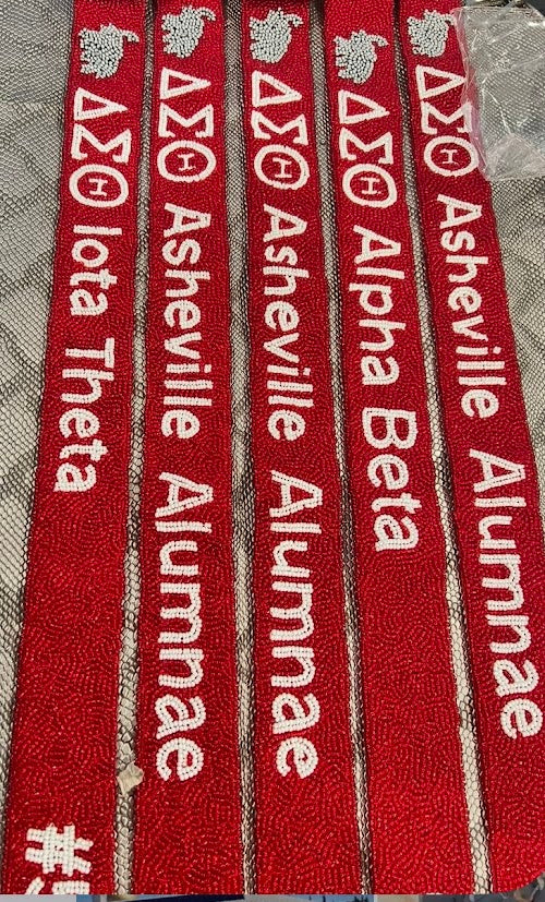 Custom College Beaded Bag Strap