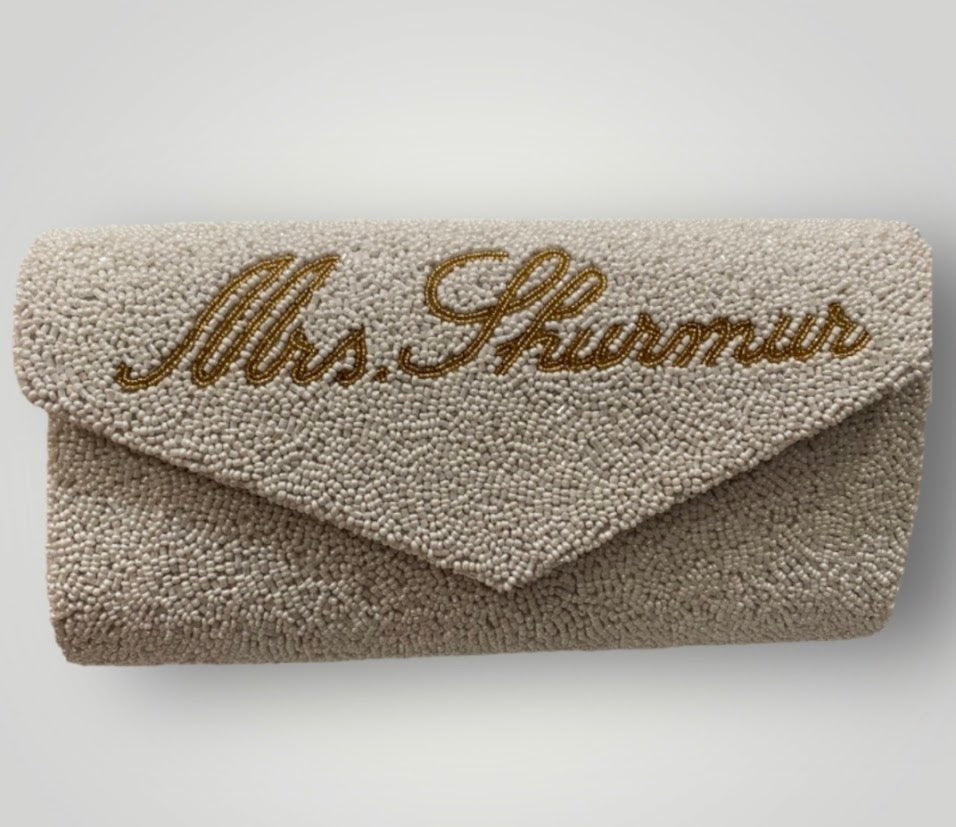 Envelope Monogram Clutch