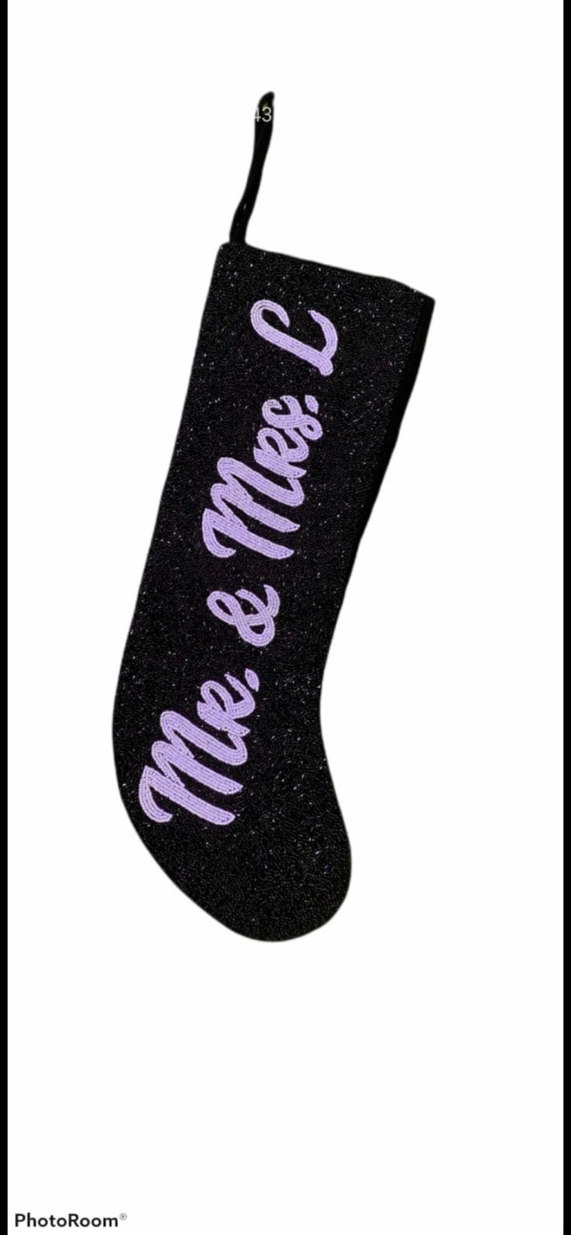 Custom Christmas stocking, beaded personalized, custom name, holiday decor, Stockings for Home Decoration Family Christmas Gift, new baby