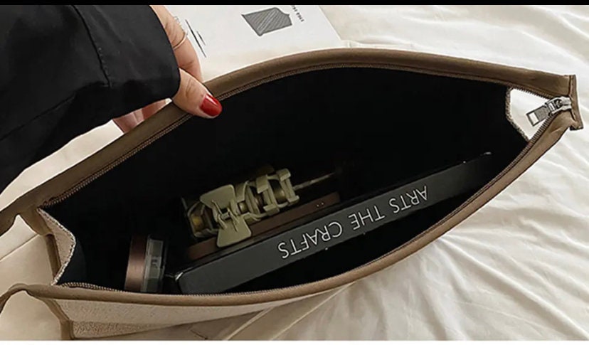 Custom canvas embroidered bride makeup clutch bag, spring clutches, monogram personalized bridal handbags, Bridesmaid gift, shopping bag