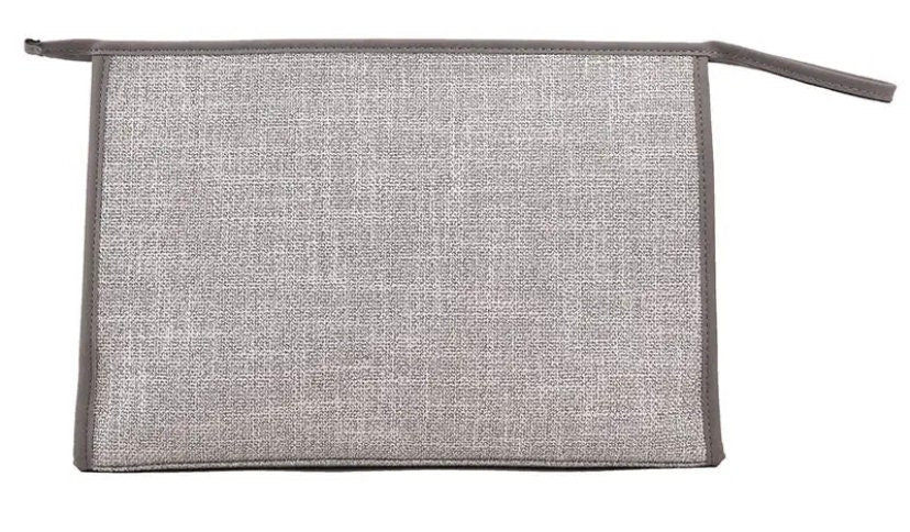 Custom canvas embroidered bride makeup clutch bag, spring clutches, monogram personalized bridal handbags, Bridesmaid gift, shopping bag