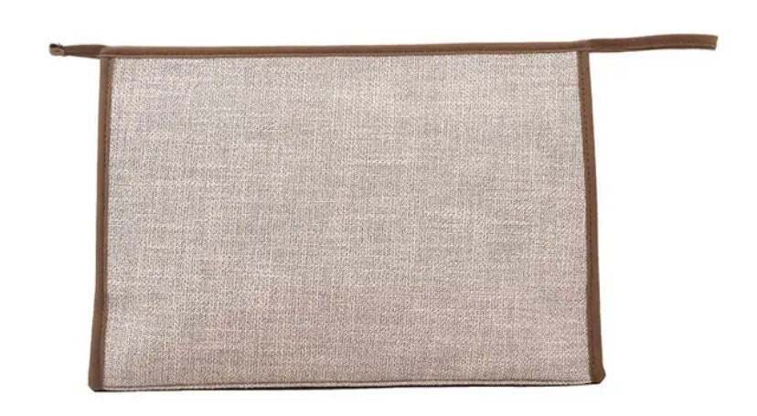 Custom canvas embroidered bride makeup clutch bag, spring clutches, monogram personalized bridal handbags, Bridesmaid gift, shopping bag