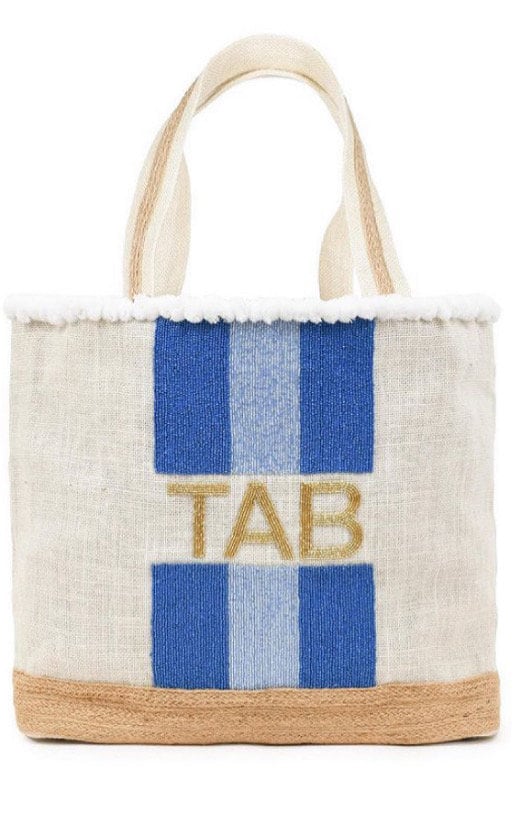 Customized beach tote, summer fun tote, vacation personalized gift, bridal party,large burlap jute beaded bag bridesmaids gift,travel bag