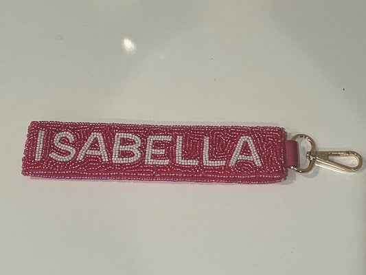Unique Handmade Keychain with Custom Beading - Perfect Gift for Her Handmade Keyring, Christmas gift, Customizable Accessory, wristlet,