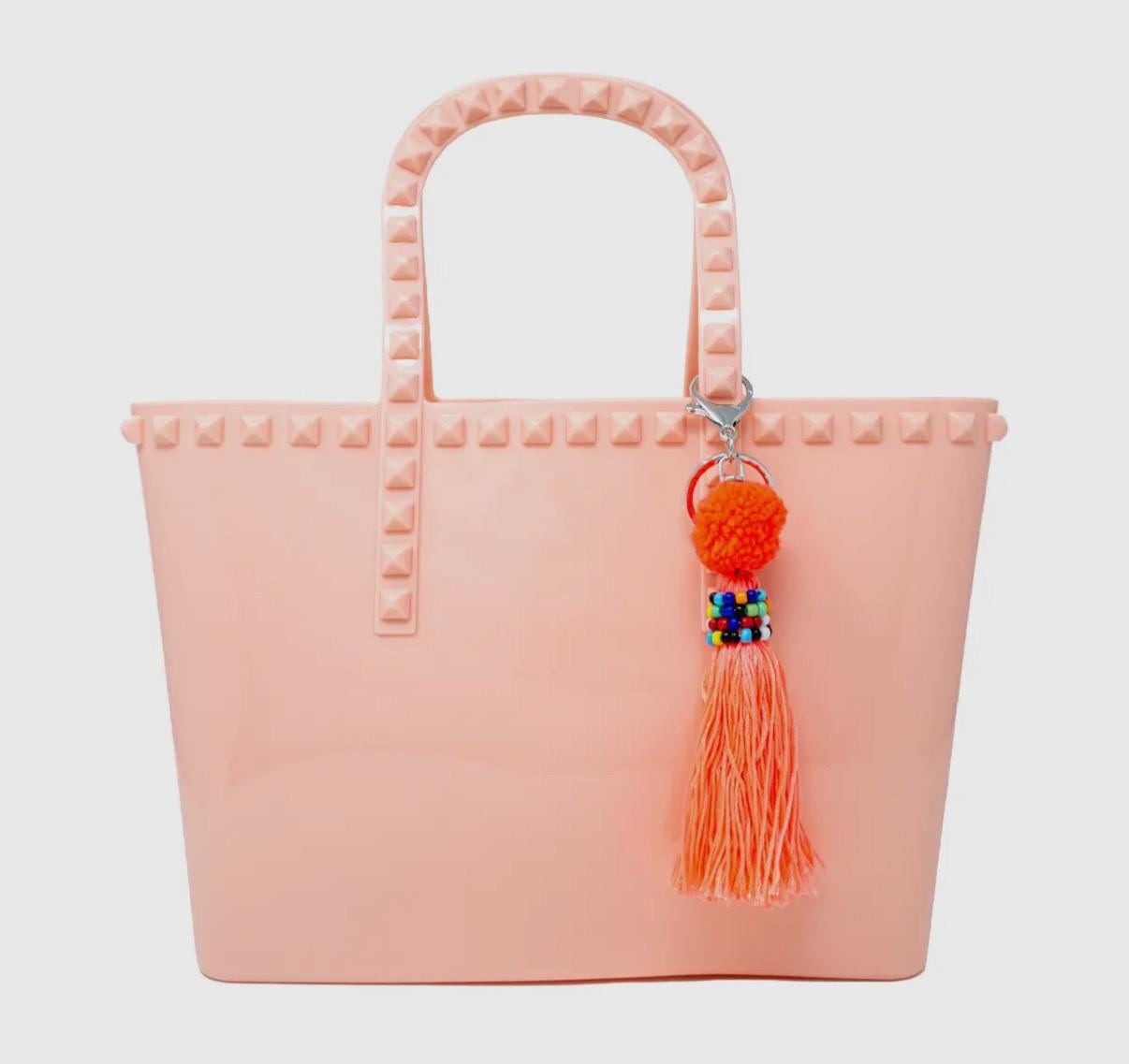 Jumbo Jelly tote bag, tassel, tween or teen tote, birthday present, holiday gift, wipeable,