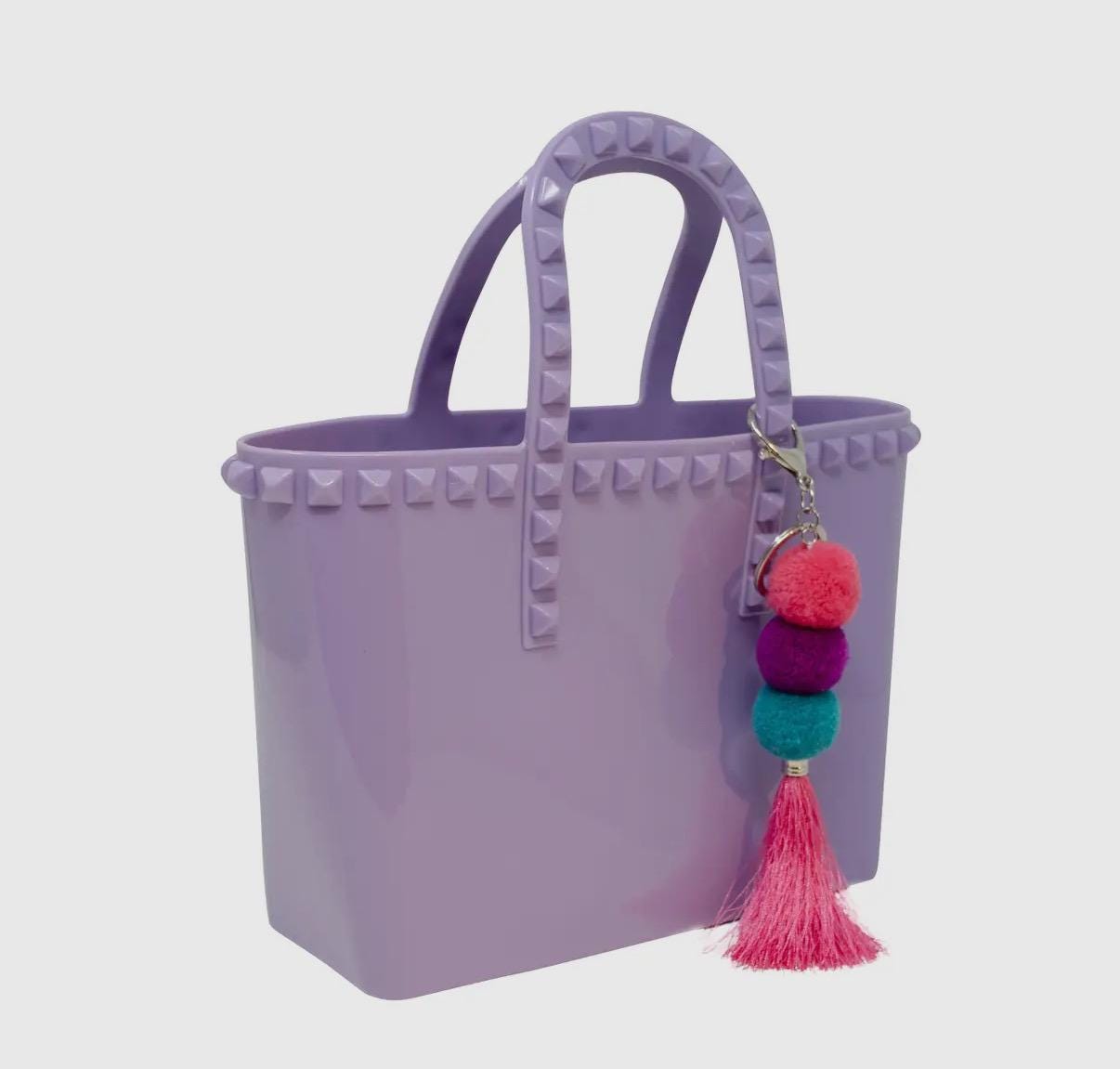 Jumbo Jelly tote bag, tassel, tween or teen tote, birthday present, holiday gift, wipeable,