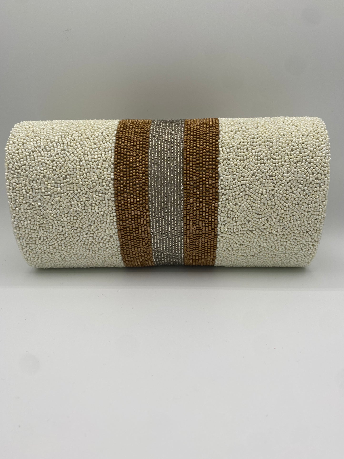 Beaded Stripe Clutch