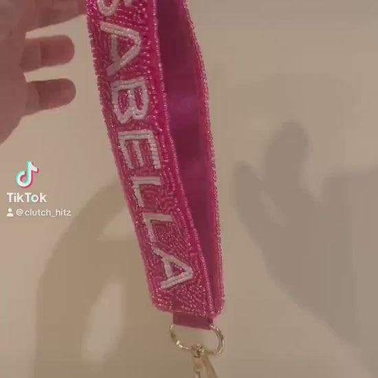 Unique Handmade Keychain with Custom Beading - Perfect Gift for Her Handmade Keyring, Christmas gift, Customizable Accessory, wristlet,