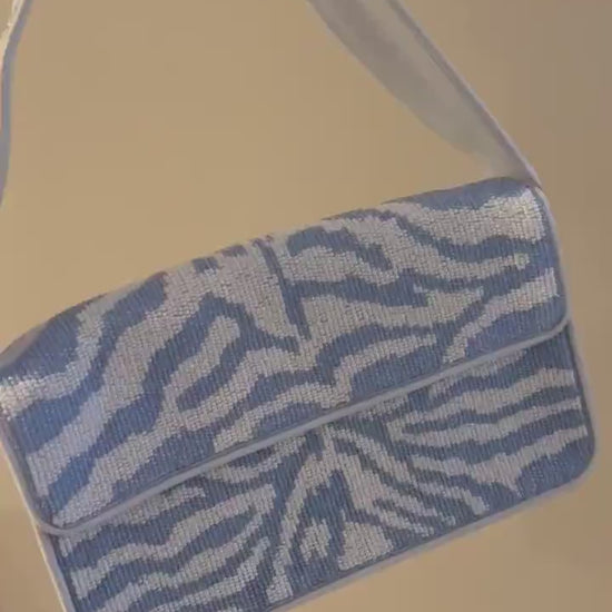 Leopard bride beaded shoulder bag,honeymoon bag,vacation mom tote, beaded clutch, birthday gift accessories, purse wedding, mrs bride,