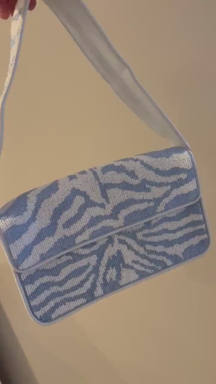 Leopard bride beaded shoulder bag,honeymoon bag,vacation mom tote, beaded clutch, birthday gift accessories, purse wedding, mrs bride,